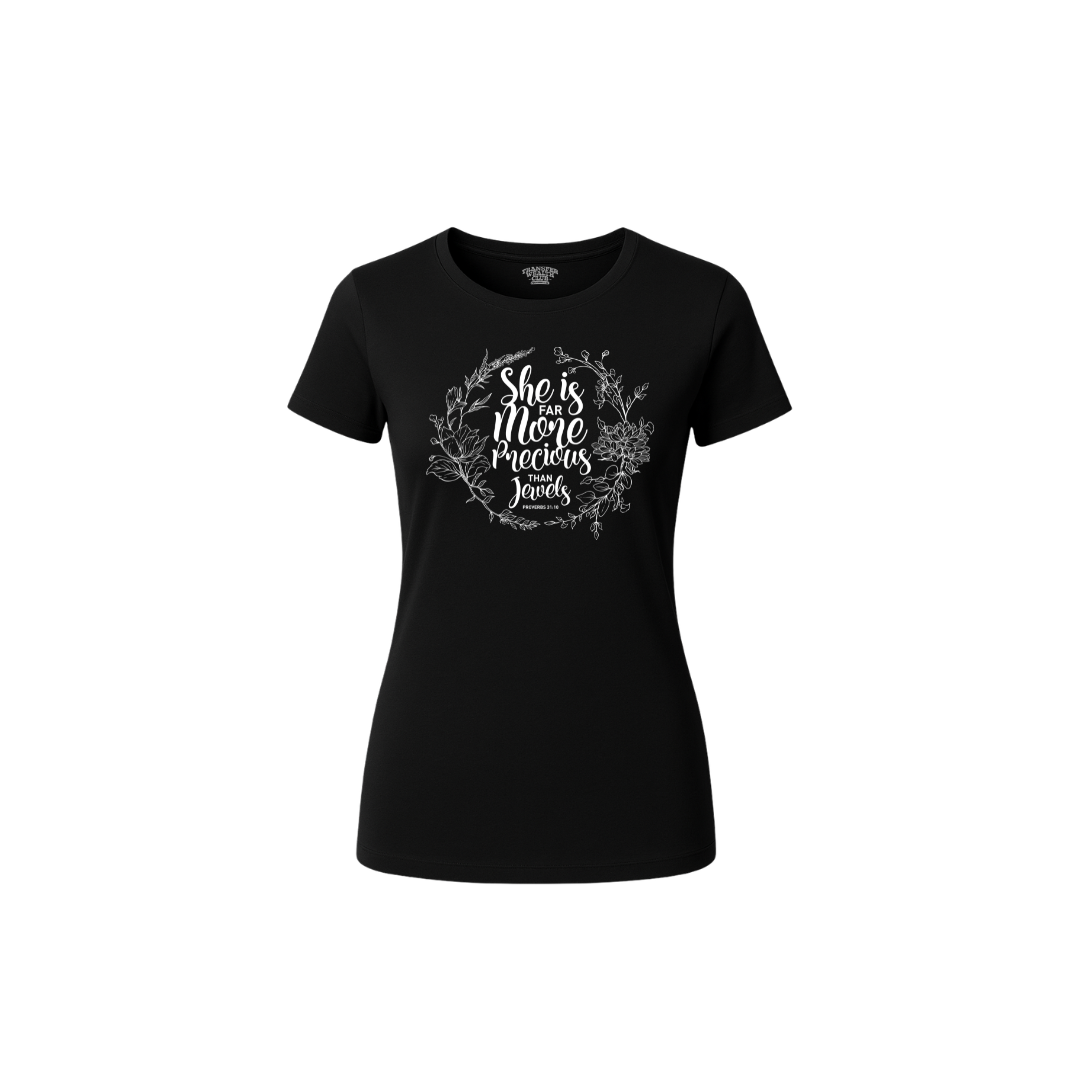 PROVERBS 31:10 - BLACK TEE