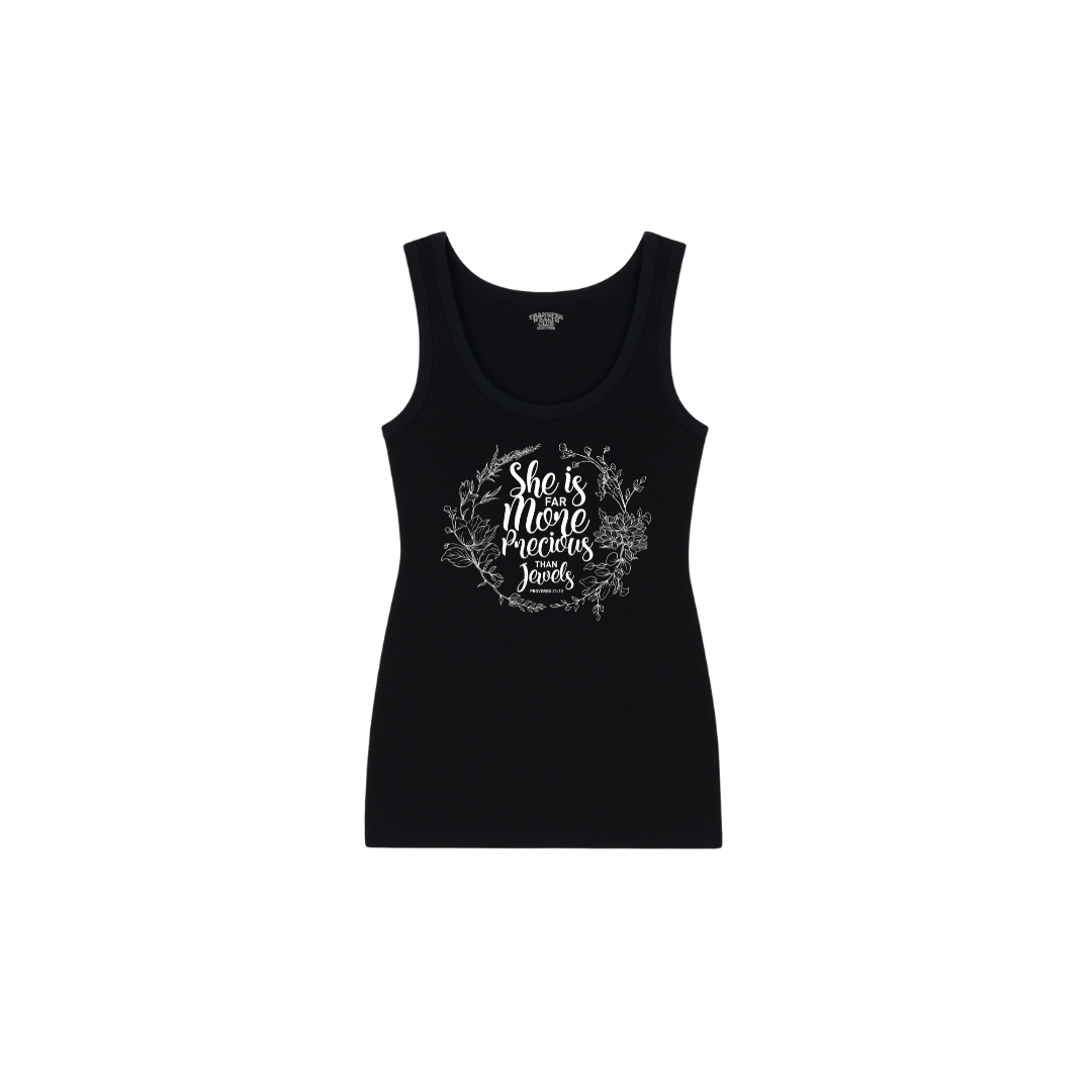 PROVERBS 31:10 - BLACK TANK TOP