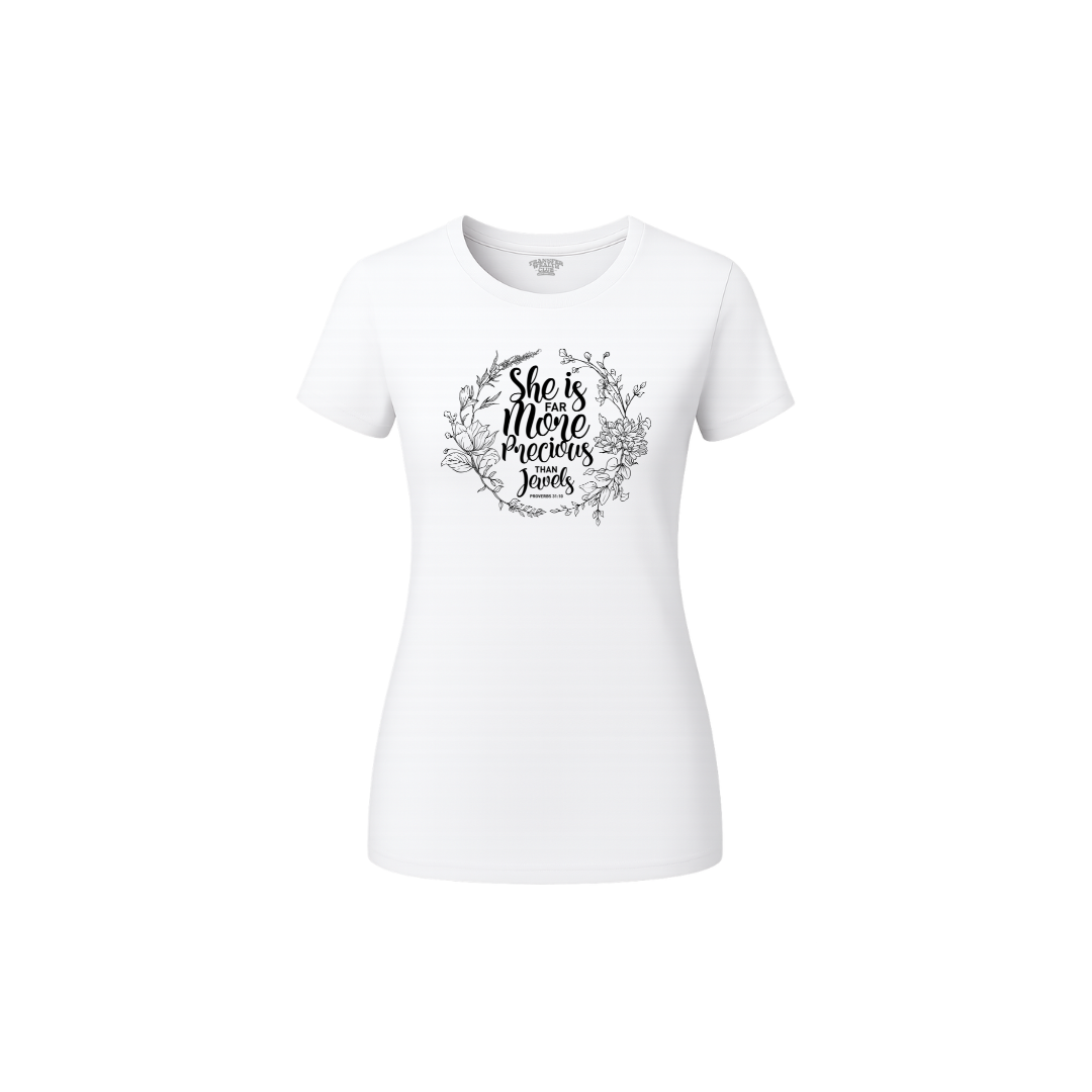 PROVERBS 31:10 - WHITE TEE
